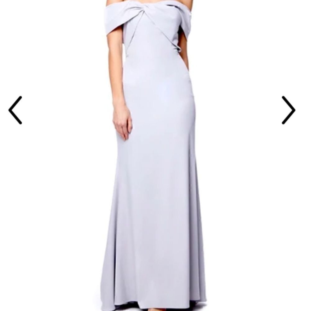 Jarlo London Briella M1196 Grey Evening Dress size 8 petite NWT